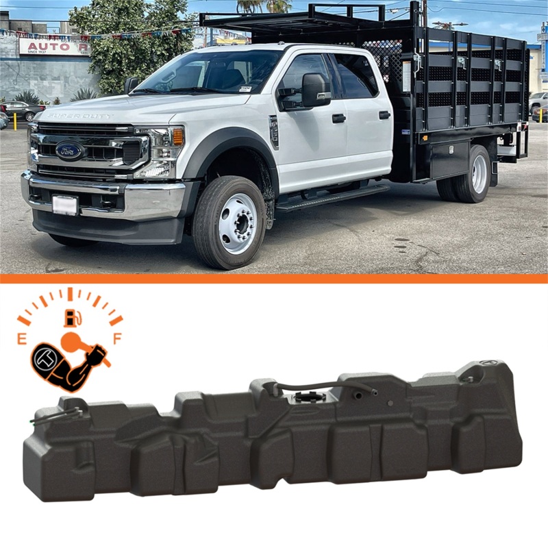 Ford Cab & Chassis Fuel Tank - Titan Fuel Tanks - XXL Mid-Ship - Black - `17-`24